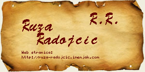 Ruža Radojčić vizit kartica